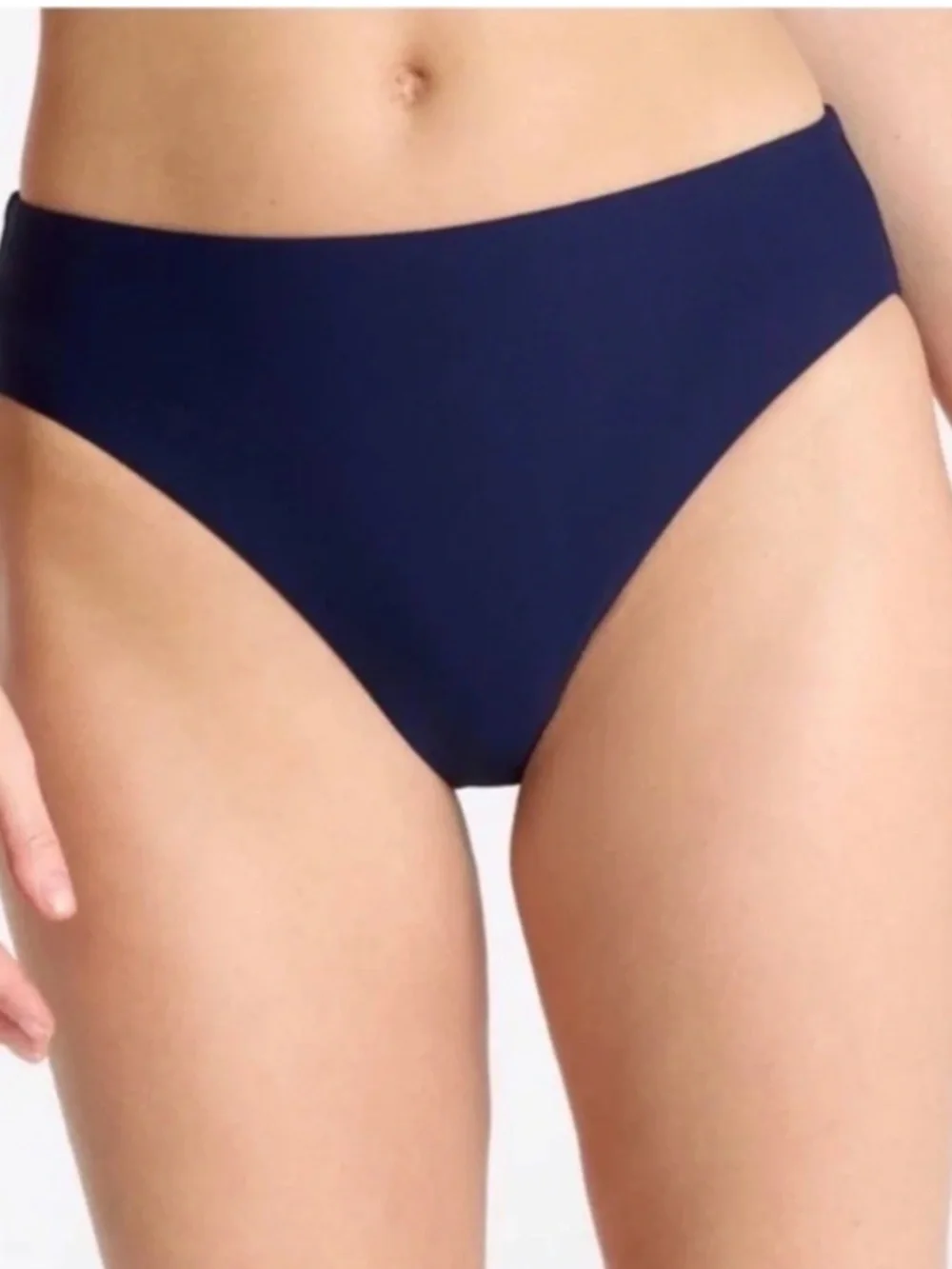 Calia Swim Bottoms Large Bikini Womens Navy Blue Core Mid Rise NWT